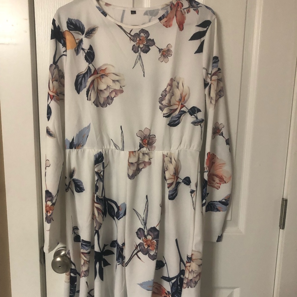 White/Cream floral dress